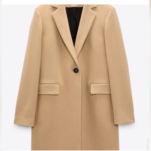 NWT ZARA Menswear Style Wool Coat Manteco - Picture 6 of 16